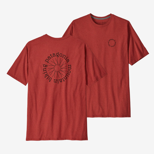 PATAGONIA Men's Spoke Stencil Responsibili-Tee Burl Red
