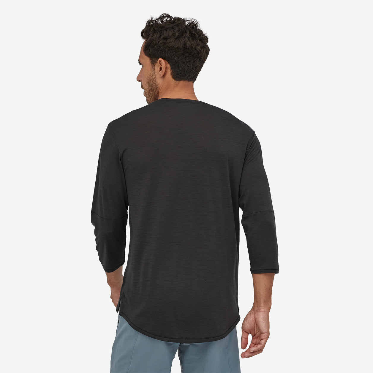 PATAGONIA Men's Merino 3/4-Sleeved Bike Jersey Black
