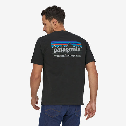 PATAGONIA Men's P-6 Mission Organic T-Shirt Blue