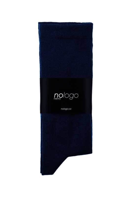 NOLOGO Dark Blue Merino Cycling Socks Azul